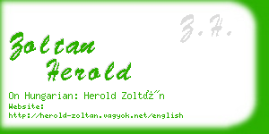 zoltan herold business card